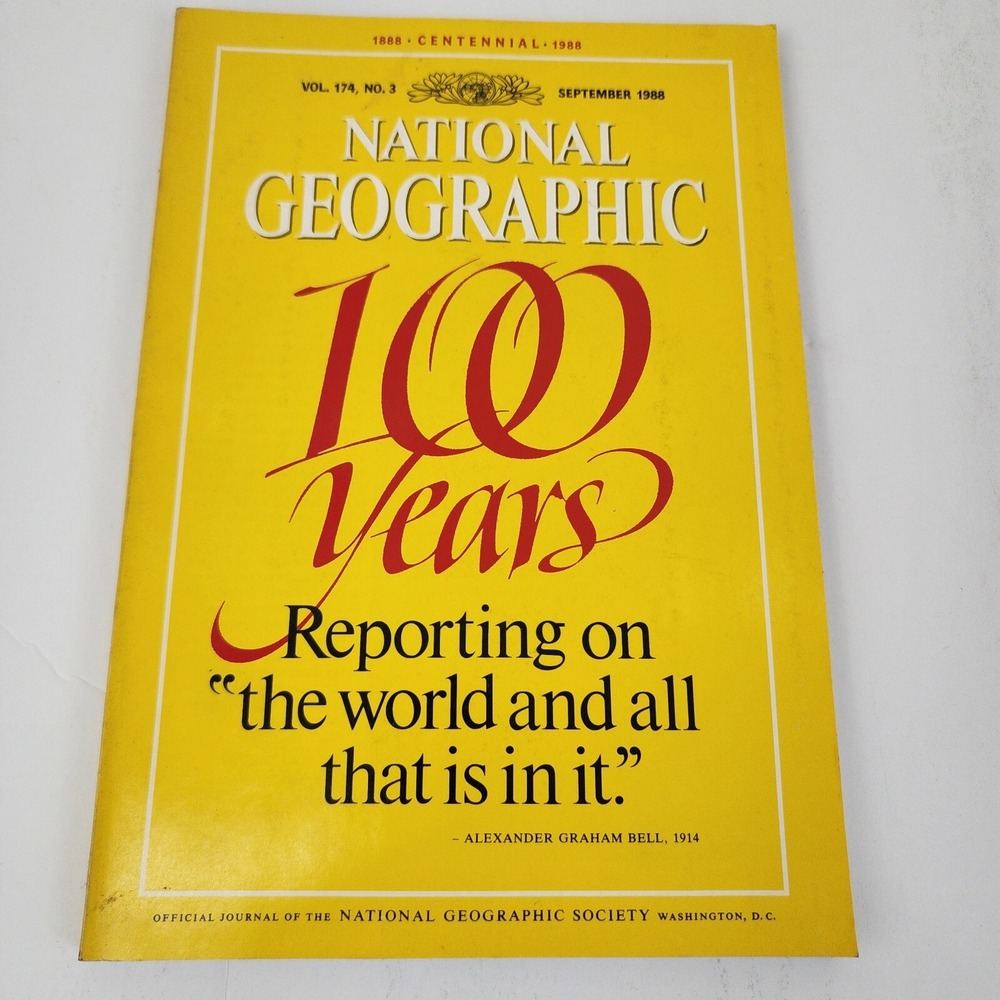 National Geographic Magazine September 1988 No Map‎